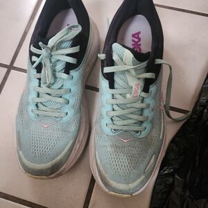 Hoka Women's Mint and Black Running Shoes